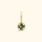 Ally Green Tourmaline pendant van 9 karaat met ronde groene toermalijn – Josephina Jewelry